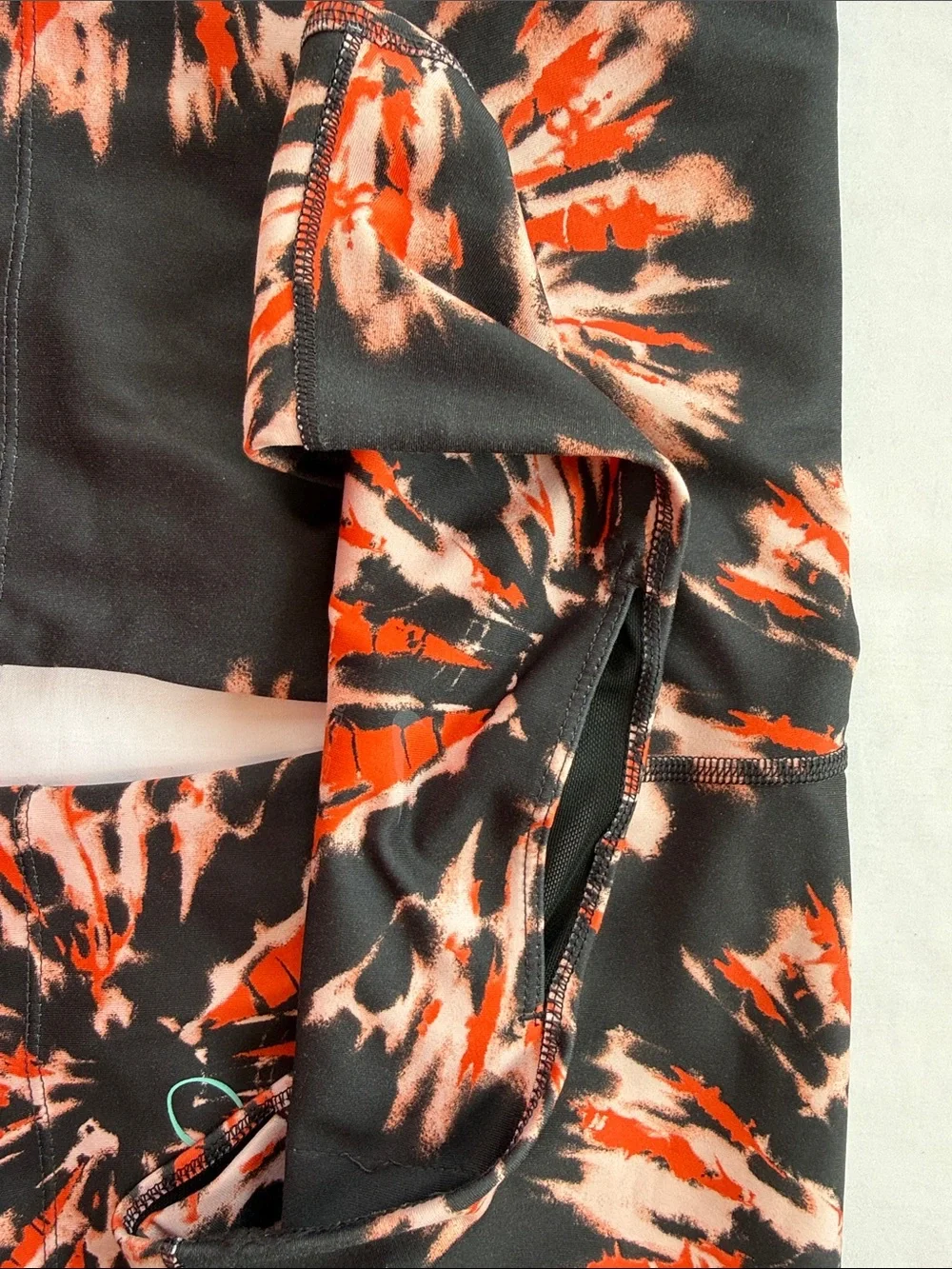 Nike Black Red Pink Tie-Dye Athletic Bike Shorts